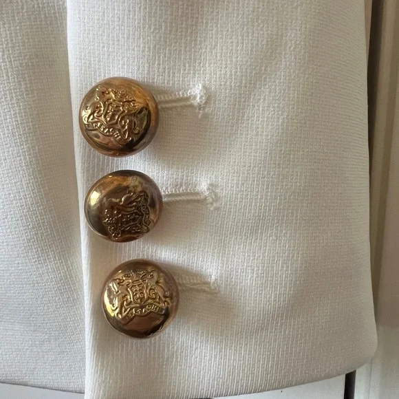 Gold and cream Blazer Structured Silhouette Business Wear - Picture 8 of 12